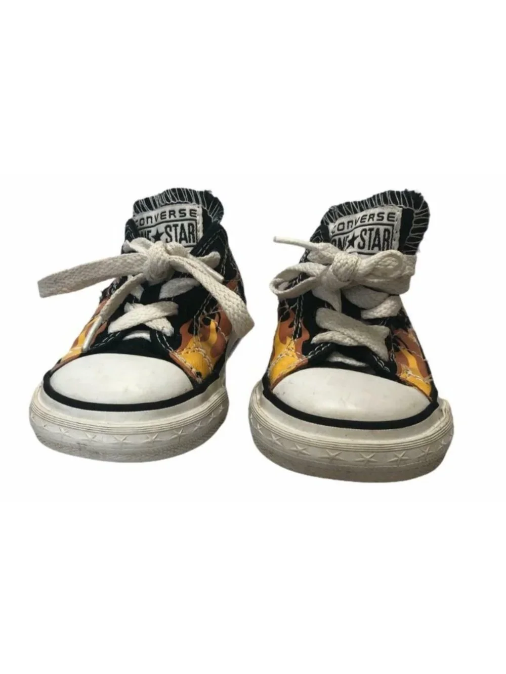 Converse One Star Sneaker Infant Toddler 5 Chuck Taylors Orange Flames Low Top
